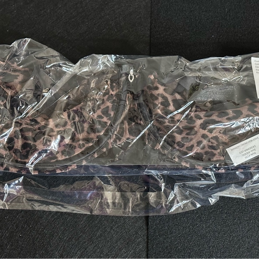 Curvy Couture Leopard Print Bra